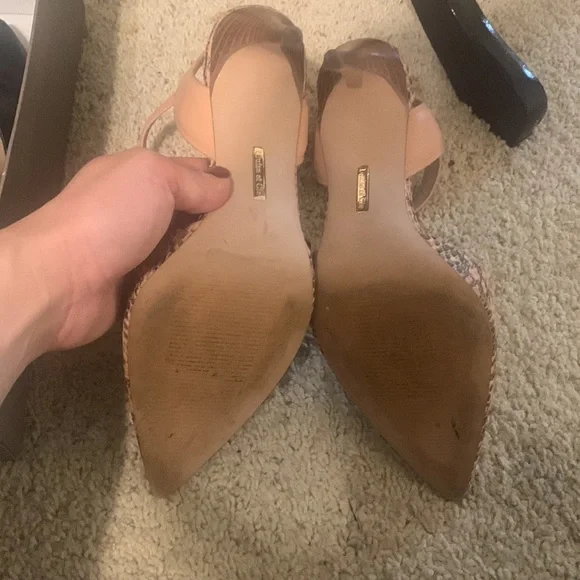 Pre-loved pink and black snakeskin heels! - Picture 4 of 5